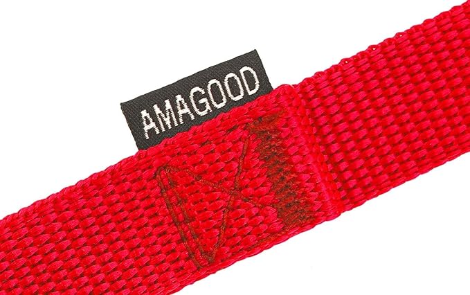 AMAGOOD Dog/Puppy Obedience Recall Training Agility Lead-15 ft 20 ft 30 ft 50 ft Long Leash-for Dog Training,Tie Out,Play,Safety,Camping (15Feet x 1Inch, Red)