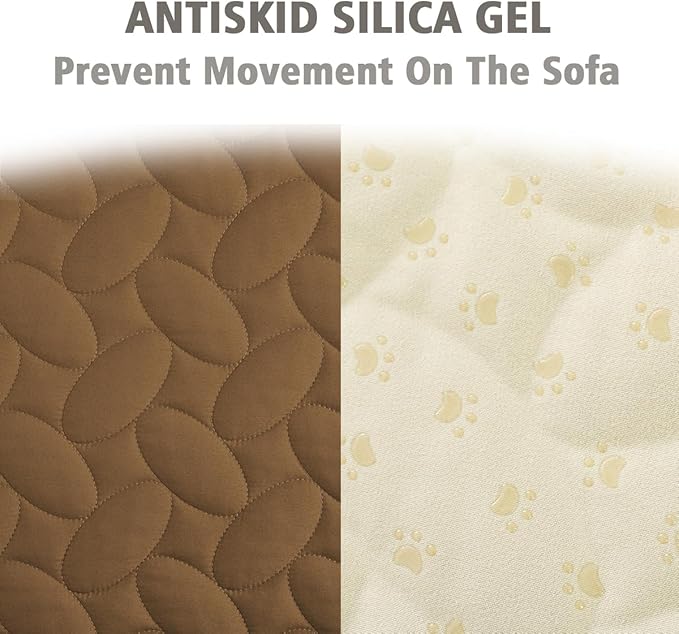 Ameritex Waterproof Pet Bed Cover Anti-Slip Dog Bed Blanket for Sofa and Furniture Waterproof New Pattern Design (Camel, 30x80 Inch (Pack of 1))