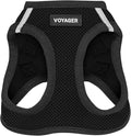 Best Pet Supplies Voyager Step-in Air Harness - All Weather Mesh, Reflective, No Pull Harness for Dogs, Cats - Secure with Hook & Loop Fastener, Buckle, Double D-Rings - Black, XXXS