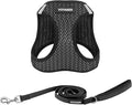 Best Pet Supplies Voyager Step-in Air All Weather Mesh Harness and Reflective Dog 5 ft Leash Combo with Neoprene Handle, for Small, Medium and Large Breed Puppies - Gray (2-Tone), L