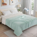 LOOBANI Waterproof Blanket for Bed: Reversible Soft Flannel King Size Bed Blanket 85" x 108", Waterproof Dog Blankets for Large Dogs, Spill-Proof Cover for Furniture Protection, Movie Time, Green