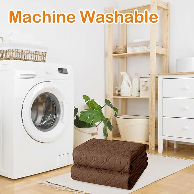 hyha Waterproof Dog Bed Blanket, Soft Pet Blankets, Waterproof Couch Cover for Dogs, Reversible Sofa Covers Washable for Furniture (40x90 Inch, Brown/Beige)