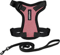 Voyager Escape-Proof Step-in Lock Cat Harness & 5ft Neoprene-Handle Leash Set All-Weather Mesh with Reflective Stitching for Small to Large Cats by Best Pet Supplies, Pink/Black Trim, XXS