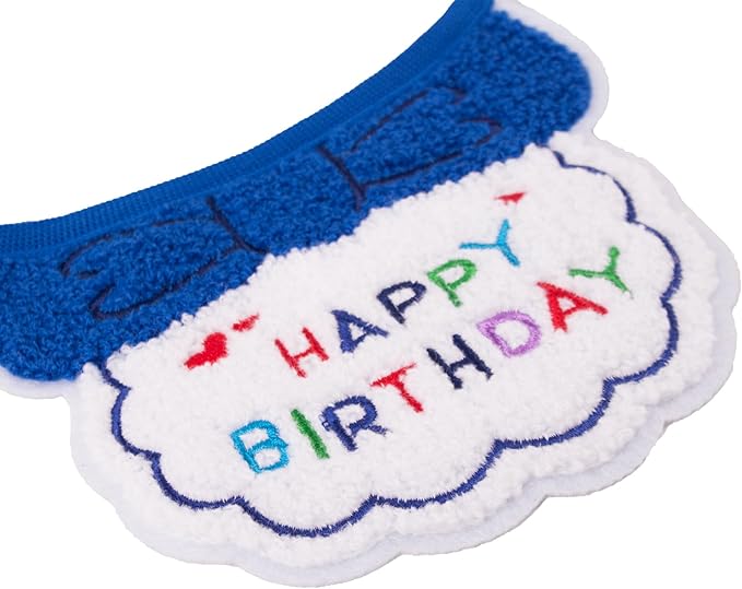 ADOGGYGO Cat Birthday Party Supplies, Blue Boy Cat Kitten Birthday Bandana Hat Numbers Pet Birthday Decorations Outfits