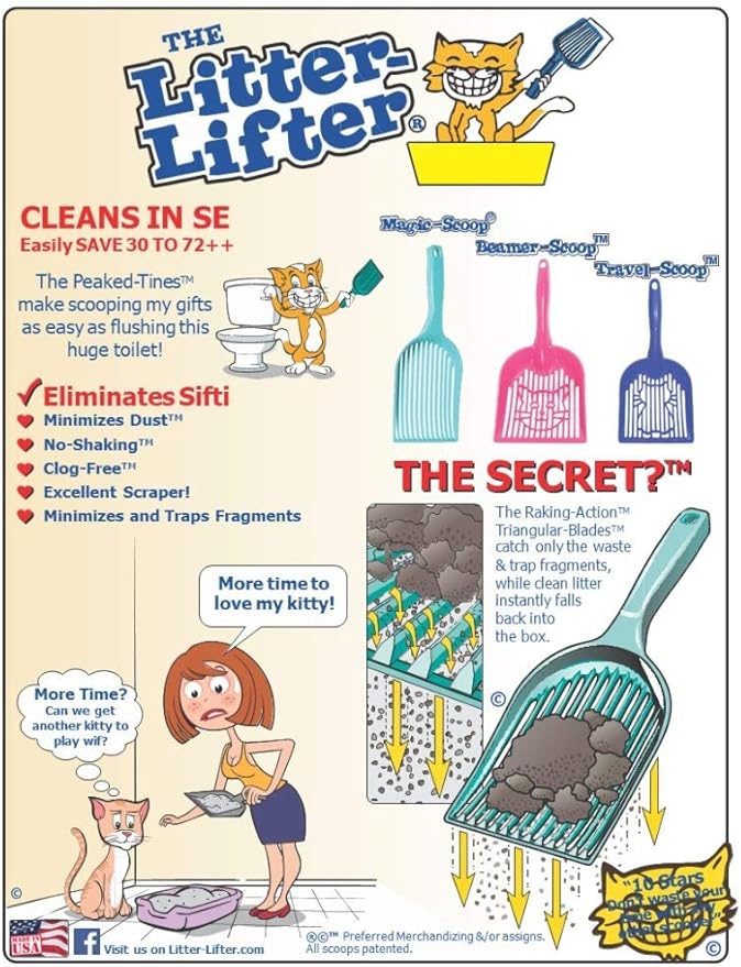 Litter Lifter Magic-Scoop Handy-Holder Combo Pack