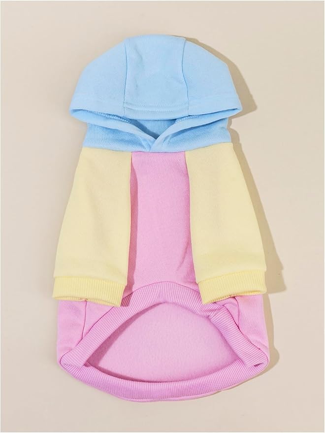 QWINEE Basic Dog Hoodie Sweatshirt Puppy Sweater Warm Cat Costumes Pet Clothes for Chihuahua Puppy Kitten Small Medium Dogs Pink Medium