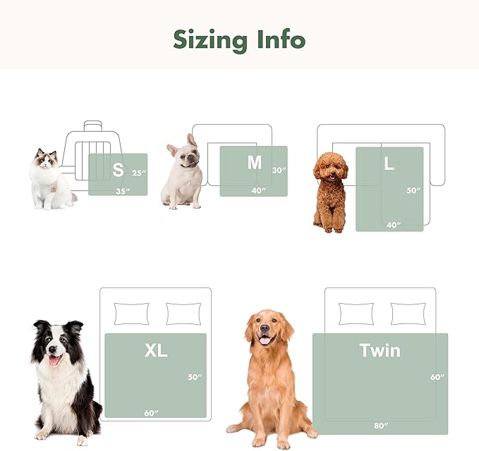 Soft Cozy Waterproof Dog Blanket for Couch - Room Decor Medium Pet Blanket for Furniture Protector, Washable Calming Dog Crate Blankets for Indoors & Outdoors, Grey, 40"x50"