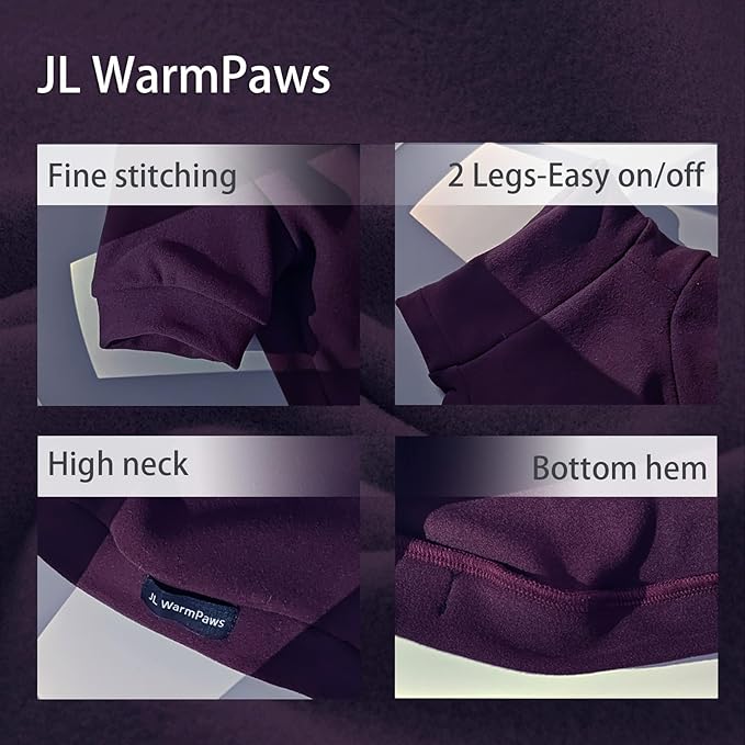 Fleece Sphynx Cat Clothes Soft Hairless Cat Clothes Pullover Cat Sweater for Chihuahua All Season Light and Warm Kitten Cloth Only Puppy Clothes Small Dog Sweater (Dark Purple, XL)