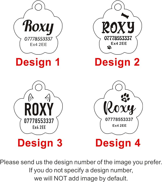 EDSG Cat Dog Tags Personalized for Pets, Dog Name Tags Cat Name ID Tag, Engraved Dog Tags Dog ID Tags Small Glitter Bling ID Tag Paw Print for Cat Pet Dog Puppy(Blue,Design 2)