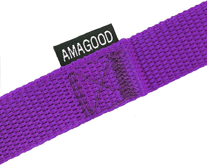 AMAGOOD Dog/Puppy Obedience Recall Training Agility Lead-15 ft 20 ft 30 ft 50 ft Long Leash-for Dog Training,Tie Out,Play,Safety,Camping (50Feet x 1Inch, Purple)