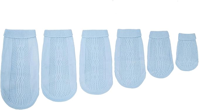 Stretchy Cat Sweater - 17 Colors & 6 Sizes | Snug Winter-Ready Knit for Boy/Girl Cats & Kittens(Blue, Medium)