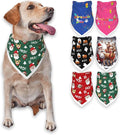 Christmas Dog Bandanas Santa Claus Dogs Scarf for Boy and Girl,Reflective Dog Bandana for Night Safety,Adjustable Cat Dogs Triangle Pet Scarves for Large Dogs,Green,L