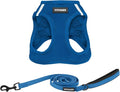 Best Pet Supplies Voyager Step-in Air All Weather Mesh Harness and Reflective Dog 5 ft Leash Combo with Neoprene Handle, for Small, Medium and Large Breed Puppies - Set (Royal Blue), S