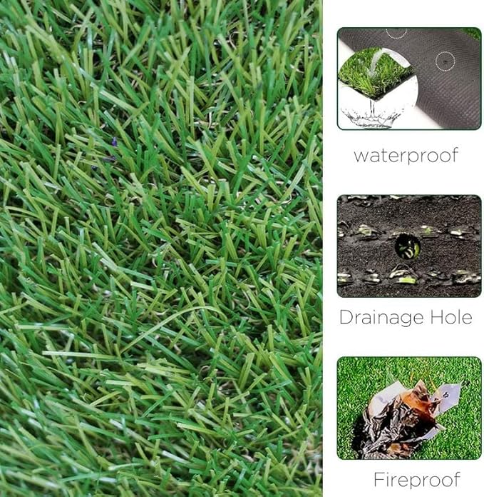 ALTRUISTIC Artificial Grass 13FTX25FT(325 Square Feet), Realistic Fake Grass Deluxe Turf Synthetic Thick Lawn Pet Turf, 1 3/8” Height, Outdoor Decor, Customized