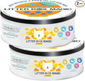 Cat Litter Deodorizer Jar (Orange Scent, 16 Oz, Pack of 2) - Cat Litter Odor Control Gel In A Jar - Cat Litter Box Pet Air Freshener - Litter Odor Eliminator to Freshen Air
