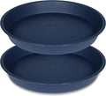 2 Pack of 20 21 inch Plant Saucer Round, Deep Plant Saucers for Pots, Heavy Duty Plastic Plant Drip Tray for Indoors Outdoor, Bird Bath Bowls, Plant Trays for Planter 19-22" (21 inch, Blue)