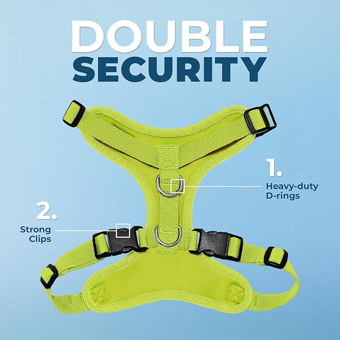 Voyager Step-in Pet Harness - All Weather Mesh, Adjustable Step in Harness for Cats and Dogs by Best Pet Supplies - Lime Green, XS