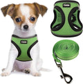 YIMEIS Dog Harness and Leash Set, No Pull Soft Mesh Pet Harness, Reflective Adjustable Puppy Vest for Small Medium Large Dogs, Cats (Grass Green, X-Small (Pack of 1)