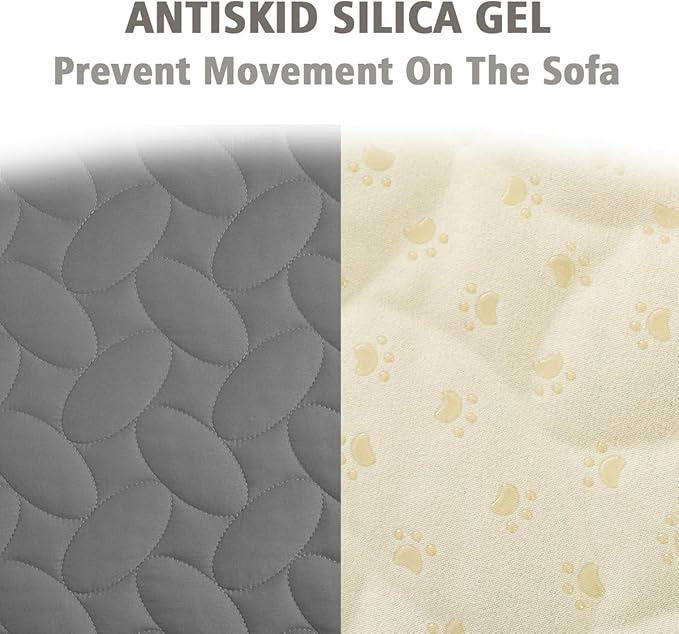 Ameritex Waterproof Pet Bed Cover Anti-Slip Dog Bed Blanket for Sofa and Furniture Waterproof New Pattern Design (Lightgrey, 30x80 Inch (Pack of 1))