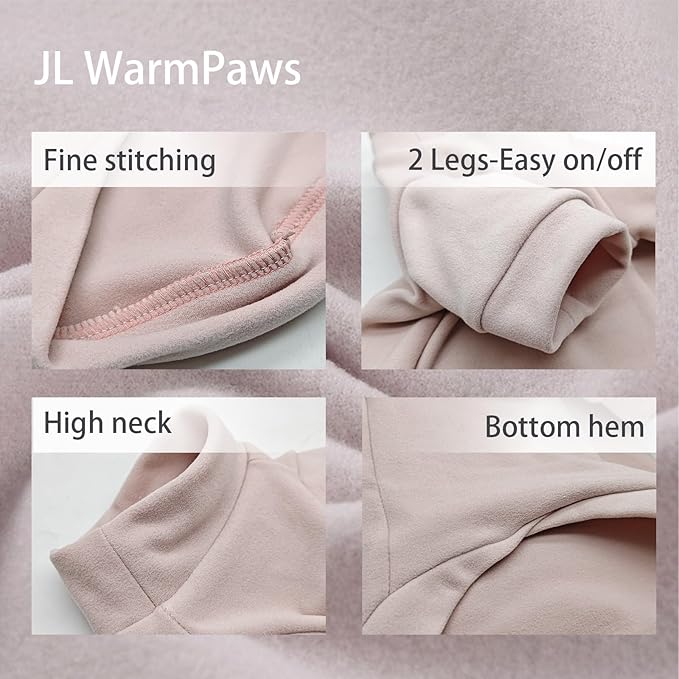 Fleece Sphynx Cat Clothes Soft Hairless Cat Clothes Pullover Cat Sweater for Chihuahua All Season Light and Warm Kitten Cloth for Cats Only Puppy Clothes Small Dog Sweater (Pink, 2XL)