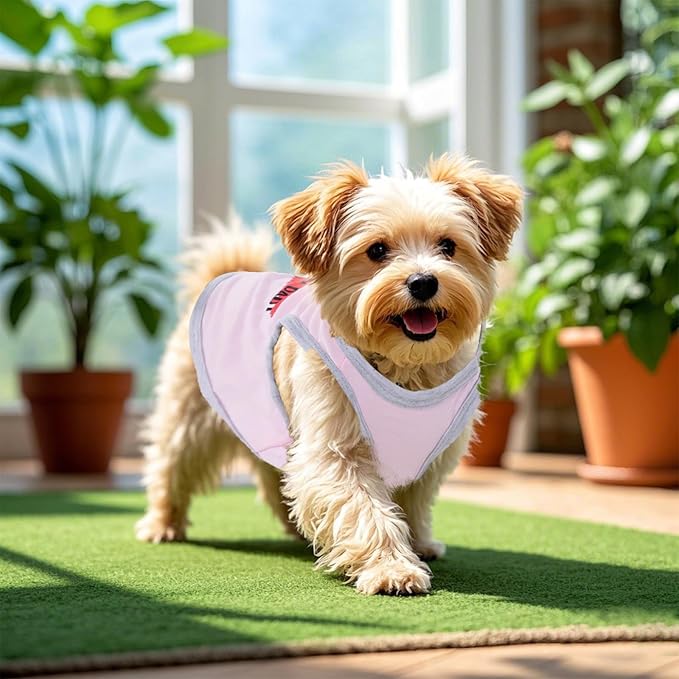 4 Pack Dog Shirts Summer Printed Puppy Clothes Novel Sleeveless Pet T Shirts Dog Clothes for Small Medium Dogs Cats Boy(XS)