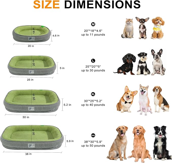 Orthopedic Dog Bed for Medium Dogs,Dog Sofa Bed with Egg Crate Foam Four Sided Bolster with Removable Cover & Non-Slip Bottom M