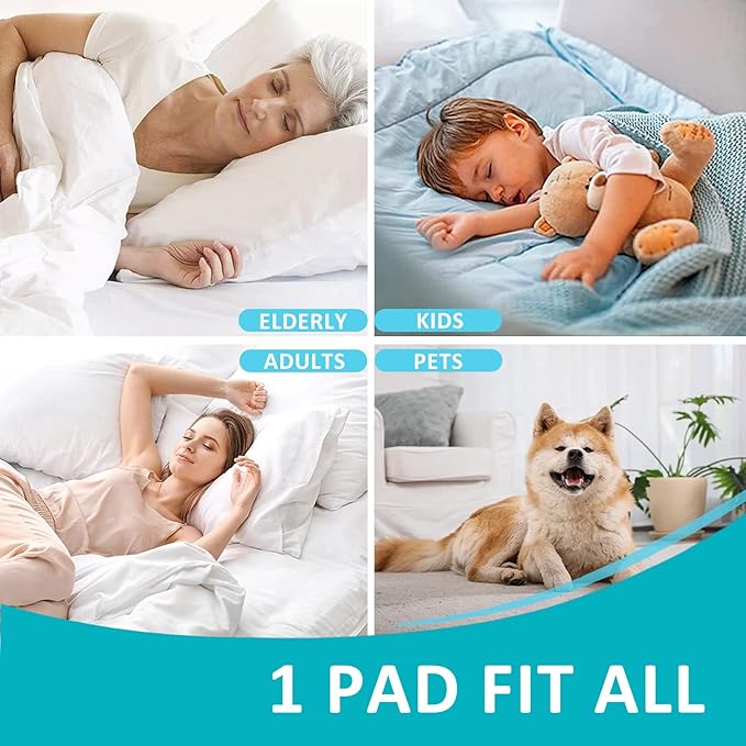 KANECH Washable Underpads 30"x34" (4 Pack), Waterproof Heavy Absorbency Reusable Incontinence Bed Pads for Adults, Elderly, Kids & Pets - Bedwetting Mattress Protector