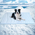 BECEMURU Dog Cooling Mat in Summer & Plush Warm Blanket in Winter, 2-Sided Reversible Dog Pad, 48"x28" Thickened Pet Bed for Crate, Kennel, Sofa - Machine Washable, Non-Gel, Durable