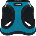 Best Pet Supplies - All Weather Plush, Reflective, No Pull Harness for Small, Medium Dogs, Cats - Secure with Hook & Loop Fastener, Buckle, Double D-Rings - Turquoise Plush, L