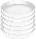 6 Pack of 7 inch Plant Saucer, Heavy Duty Plastic Plant Water Tray 7 inch Round, Flower Plant Saucers for Indoors No Holes, Plant Dishes Saucer for Planter 7"/8" (7", White)