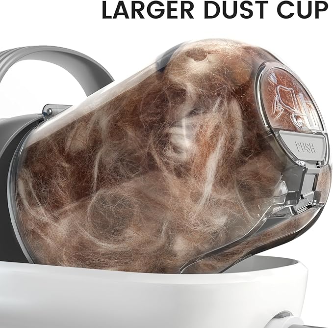 oneisall Dog Grooming Vacuum, Pet Grooming Vacuum with Clipper Nail Grinder, 1.5L Dust Cup Dog deshedding Vacuum Brush with 7 Tools for Shedding Pet Hair, Home Cleaning（Grey）
