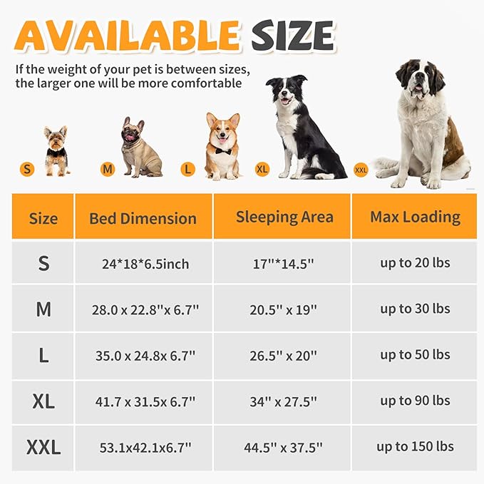 Makigued Orthopedic Dog Bed for Medium Dogs Egg Crate Foam Pet Sofa with Waterproof Liner, Removable Washable Cover, Nonslip Bottom, Cozy Couch for Small Medium Dogs, 28.0X 22.8X 6.7 in, Grey
