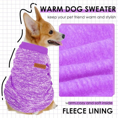 1 Pc Dog Sweaters for Small Dogs Girl Boy Winter Fleece Clothes Warm Soft Dog Sweatshirt Outfit for Dogs Cats Pet Apparel