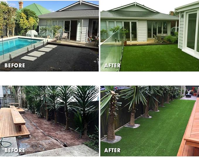 Petgrow Synthetic Artificial Grass Turf 6FTX45FT for Indoor Outdoor Dog Synthetic Grass Mat, Party Wedding Christmas Balcony Garden Astro Turf Rug,Drainage Holes Faux Fake Grass Rug Carpet for Pets