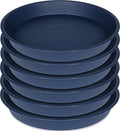 6 Pack of 7 inch Plant Saucer, Heavy Duty Plastic Plant Water Tray 7 inch Round, Flower Plant Saucers for Indoors No Holes, Plant Dishes Saucer for Planter 7"/8" (7", Blue)