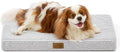 Dog Crate Bed for Small Size Dogs, Rectangular Orthopedic Cat Beds, Foam Anti-Slip Bottom Pet Mat with Washable Removable Cover, Suitable for Pet Up to 30 lbs, 24x16x3 inch, Grey