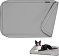 Explore Land Waterproof Dog Bed Cover Canvas Washable Dog Crate Pad Replacement Cover for 54 Inch Crate, 53Lx36Wx4H inch, Gray