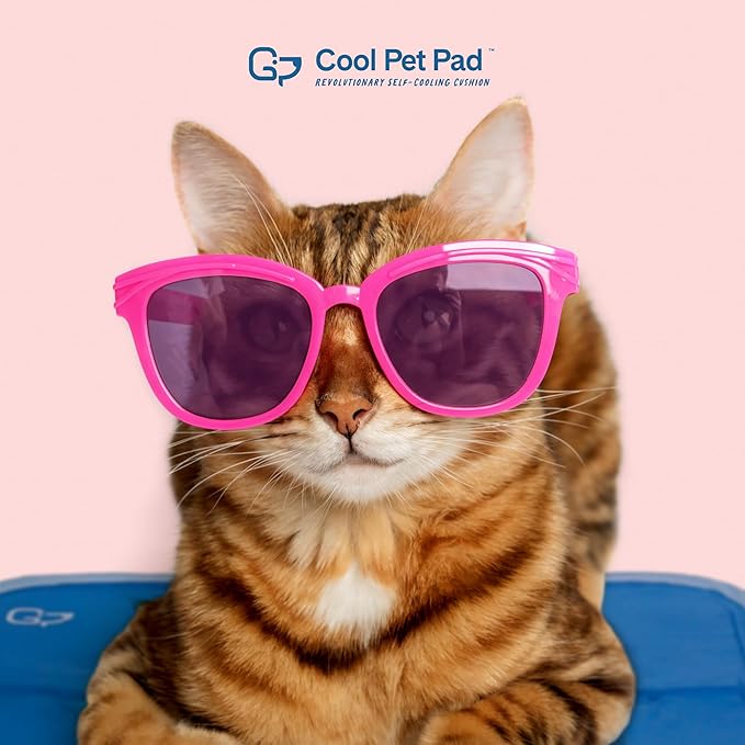 The Green Pet Shop Cool Pet Pad - Small, Sage Grey - Self-Cooling, Pressure Activated Mat for Dogs & Cats from 9-20 lbs - Non-Toxic Gel, No Water Needed