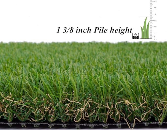 ALTRUISTIC Artificial Grass 13FTX76FT(988 Square Feet), Realistic Fake Grass Deluxe Turf Synthetic Thick Lawn Pet Turf, 1 3/8” Height, Outdoor Decor, Customized