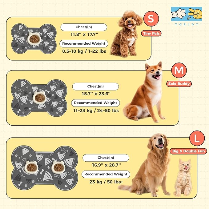 Dog Food Mat, 0.15” Thickened Super Absorbent Pet Feeding Mat for Food and Water, Fruit Donut Pattern Cat Placemat, Quick Dry Non-Slip Dog Bowl Mat, Water Splash Proof（Small Donut Blue）