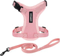 Voyager Escape-Proof Step-in Lock Cat Harness & 5ft Neoprene-Handle Leash Set All-Weather Mesh with Reflective Stitching for Small to Large Cats by Best Pet Supplies, Pink, XXS