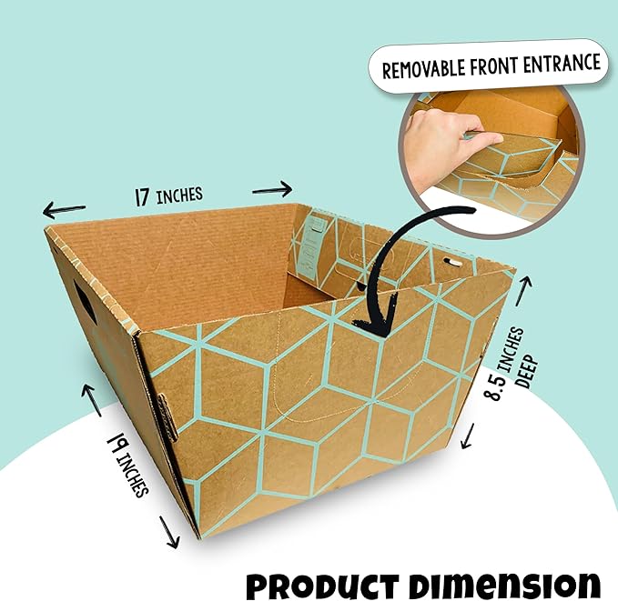 Tallest Disposable Cat Litter Box 15 Trays 2 Trays Litter Box Low Entry Original Patented Indentical Design19 Lx17 Wx8.5 17 in. Closed Box. Woman Lifelong Cat Care Sassy Uses Daily 14 yrs Made-US