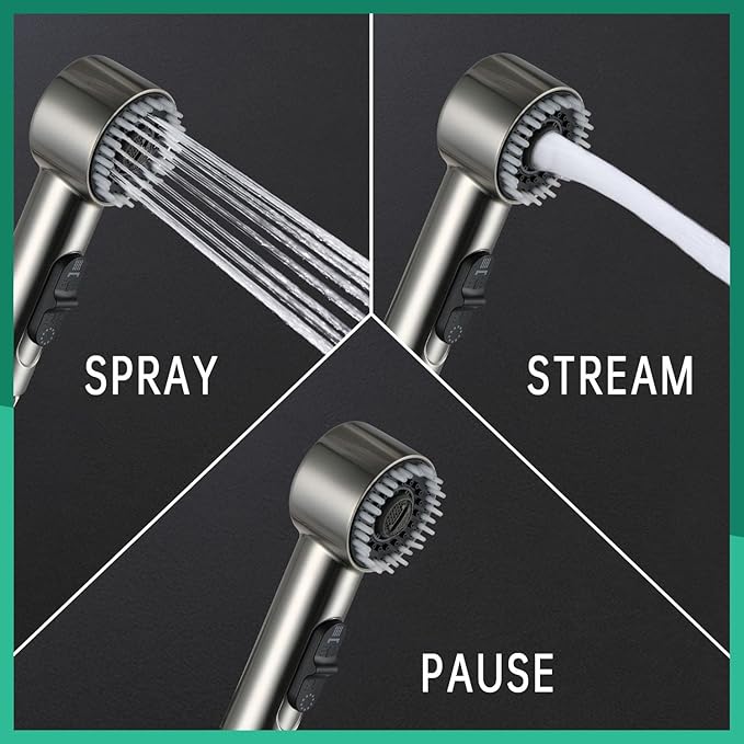 3 Mode Dog Shower Attachment, High Pressure Handheld Sprayer with ON/OFF Switch, Metal Shower Diverter, 159 Inches Stainless Steel Hose, No Drill Hook, for Indoor and Outdoor Pet Bathing and Washing