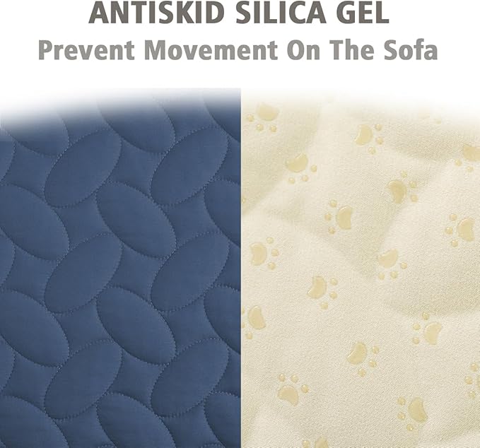 Ameritex Waterproof Pet Bed Cover Anti-Slip Dog Bed Blanket for Sofa and Furniture Waterproof New Pattern Design (Navyblue, 30x80 Inch (Pack of 1))