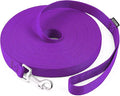 AMAGOOD Dog/Puppy Obedience Recall Training Agility Lead-15 ft 20 ft 30 ft 50 ft Long Leash-for Dog Training,Tie Out,Play,Safety,Camping (20Feet x 1Inch, Purple)