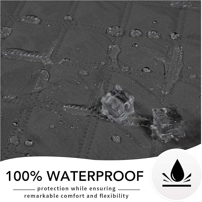 Easy-Going 100% Waterproof Dog Bed Cover, Non-Slip Pet Blanket for Furniture, Washable Couch Cover, Repleasement Sofa Cover (96x82 in, Dark Gray)