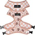 Lucy & Co. Cute Reversible Dog Harness Walking Halter - Best Designer Pet Harnesses for XS - XL Dogs - Padded Adjustable Vest for Easy Walking. (Iced Coffee SZN Reversible Harness).