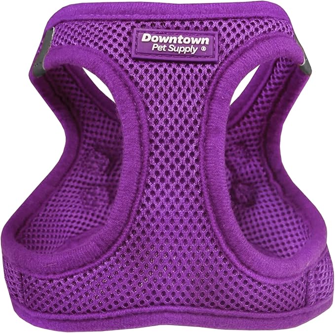 Downtown Pet Supply Step-in Dog Harness – No Pull, Adjustable Padded Mesh with Reflective Trim, Secure Buckle Strap – Comfortable & Breathable Small Dog Harness, X-Small, Purple