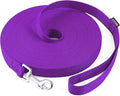 AmaGood Dog/Puppy Obedience Recall Training Long Dog Leash- 20 feet 30 feet 50 feet 15 feet Long Leash for Dogs Training,Recall,Play,Safety,Camping (Purple, 50 Foot (Pack of 1))