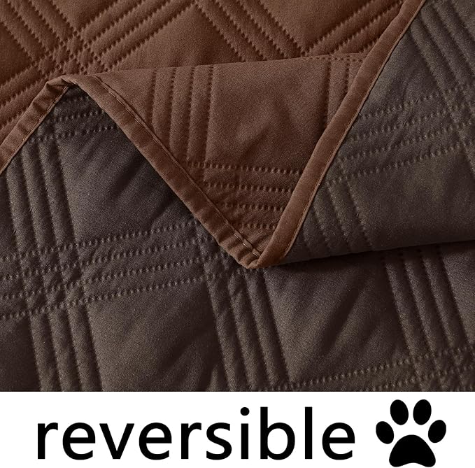 hyha Waterproof Dog Blanket, Reversible Pet Bed Blanket, Soft Sofa Couch Cover for Dogs Washable, Waterproof Pet Couch Covers for Sofa Puppy Cats Furniture Protector(82"x102", Brown/Chocolate)
